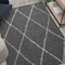 Flash Furniture Shag Style Diamond Trellis Area Rug - 5' x 7' - Charcoal/Ivory Polyester (PET) RC-KJ-181070-01-57-GR-IV-GG - alternate 4